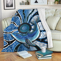 aboriginal-dolphins-premium-blanket-blue-sea