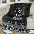collingwood-pies-unique-winter-season-premium-blanket-magpies-merry-christmas-no2