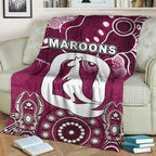 Queensland Maroons Premium Blanket Aboriginal  LT6