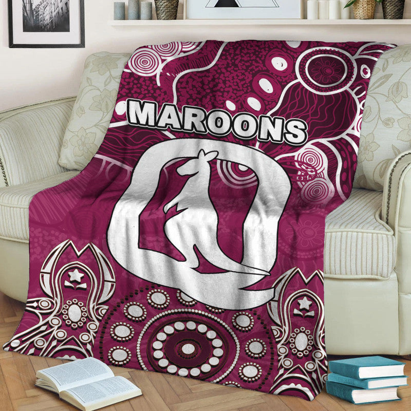 Queensland Maroons Premium Blanket Aboriginal  LT6