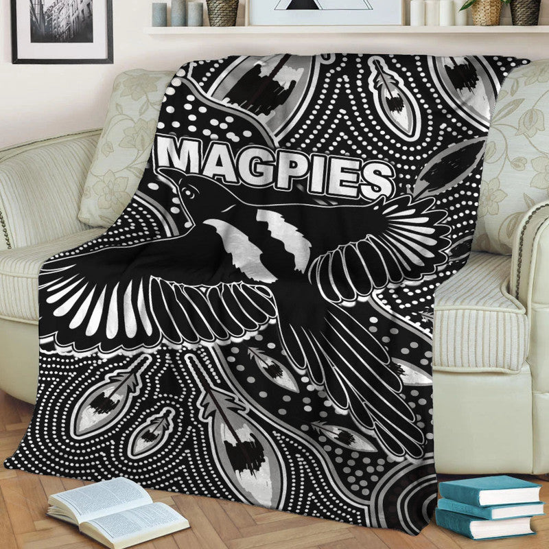 collingwood-magpies-premium-blanket-aboriginal-art