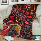 aboriginal-lizard-premium-blanket-red-color