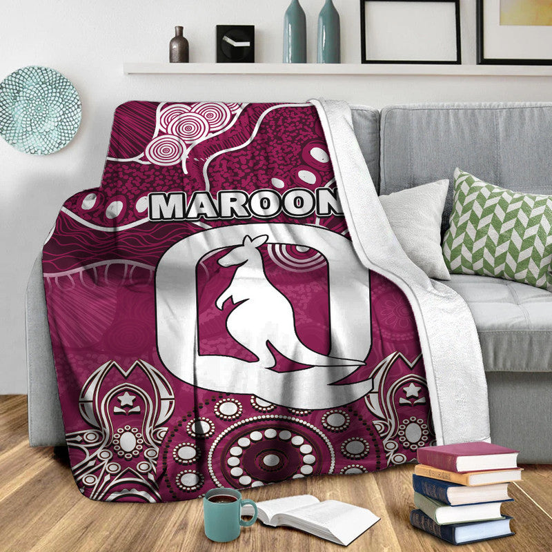 Queensland Maroons Premium Blanket Aboriginal  LT6