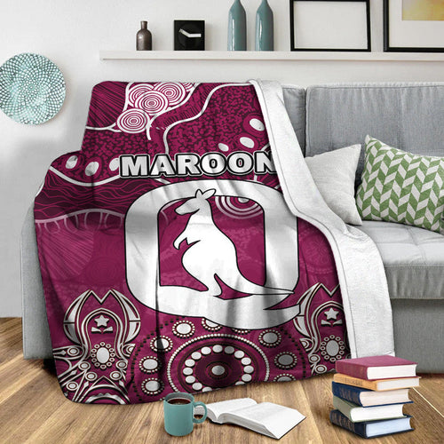 Queensland Maroons Premium Blanket Aboriginal  LT6