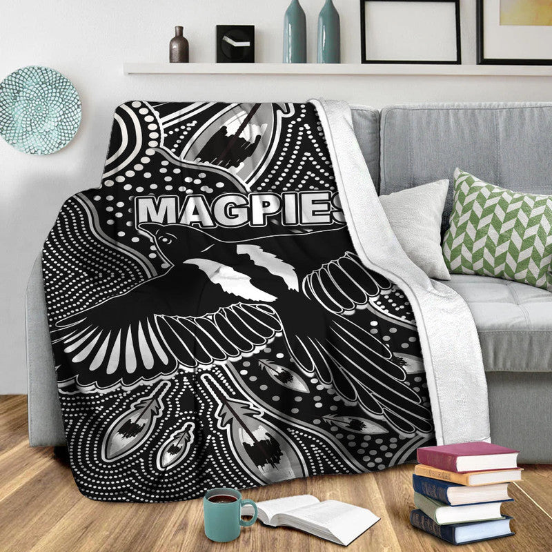 collingwood-magpies-premium-blanket-aboriginal-art