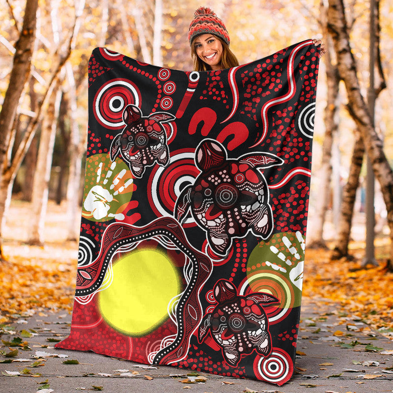 aboriginal-flag-naidoc-turtle-premium-blanket
