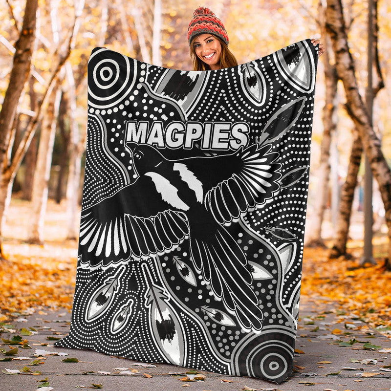 collingwood-magpies-premium-blanket-aboriginal-art