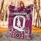 Queensland Maroons Premium Blanket Aboriginal  LT6
