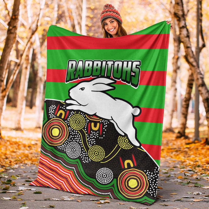 rabbitohs-rugby-premium-blanket-aboriginal-basic-style
