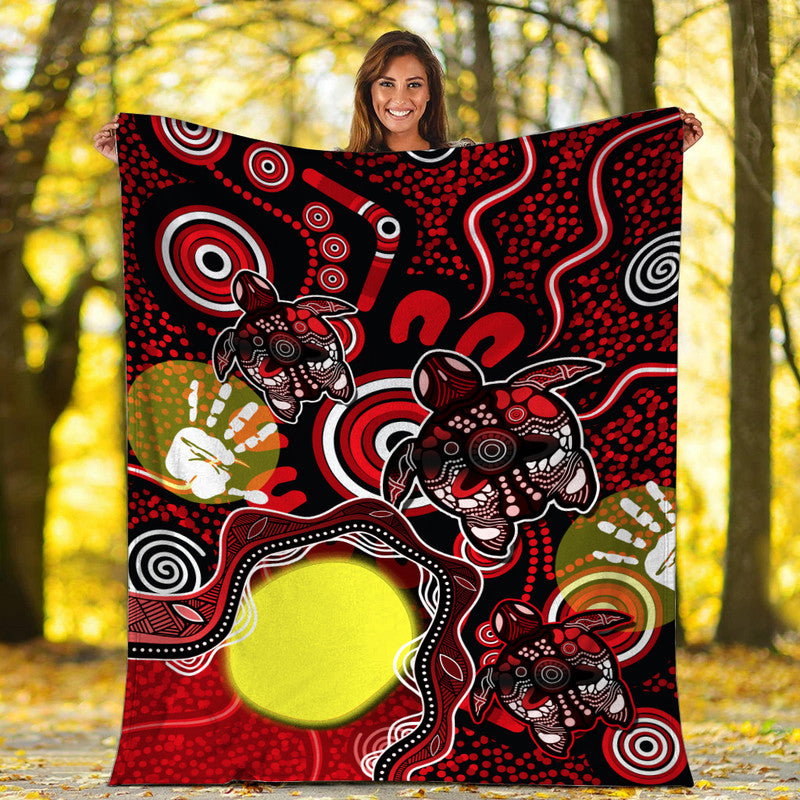 aboriginal-flag-naidoc-turtle-premium-blanket