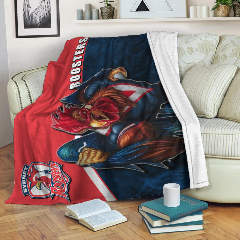 nrl-premium-blanket-roosters-fire-style