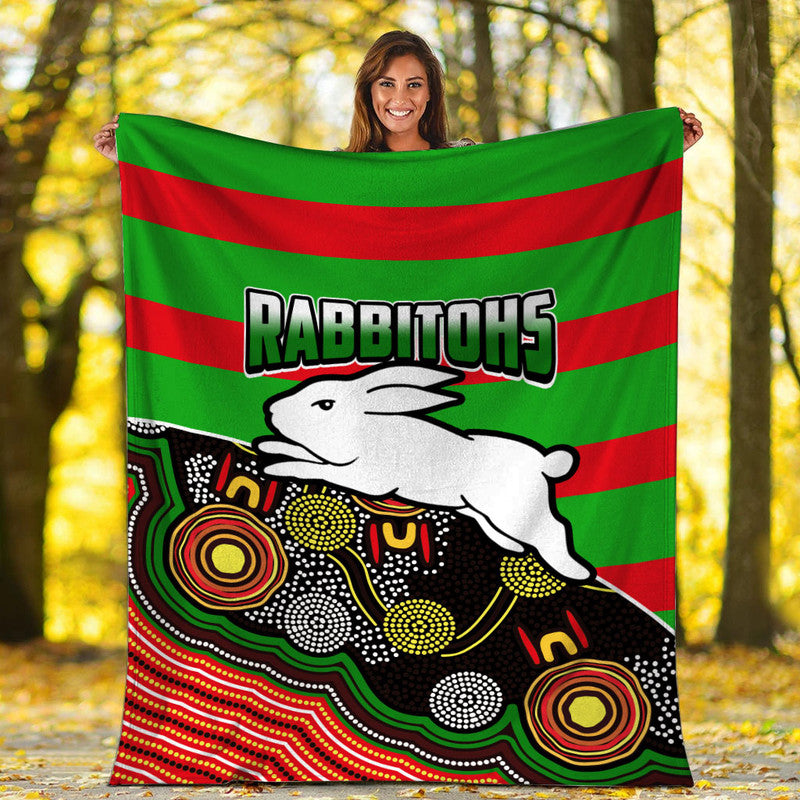 rabbitohs-rugby-premium-blanket-aboriginal-basic-style