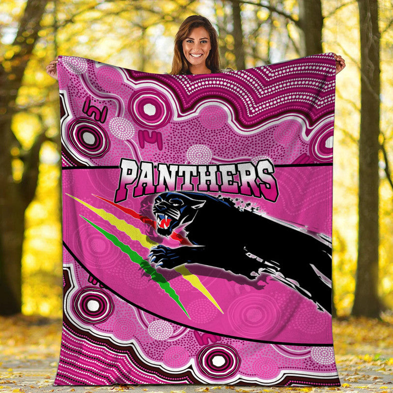 panthers-rugby-premium-blanket-aboriginal-basic-style-pink