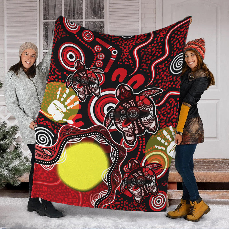 aboriginal-flag-naidoc-turtle-premium-blanket