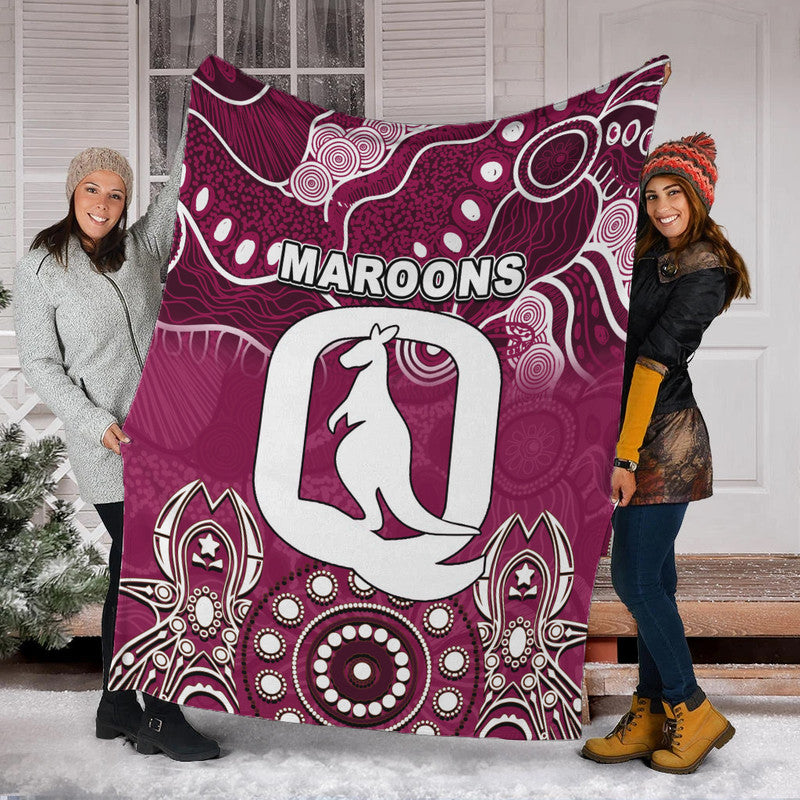 Queensland Maroons Premium Blanket Aboriginal  LT6