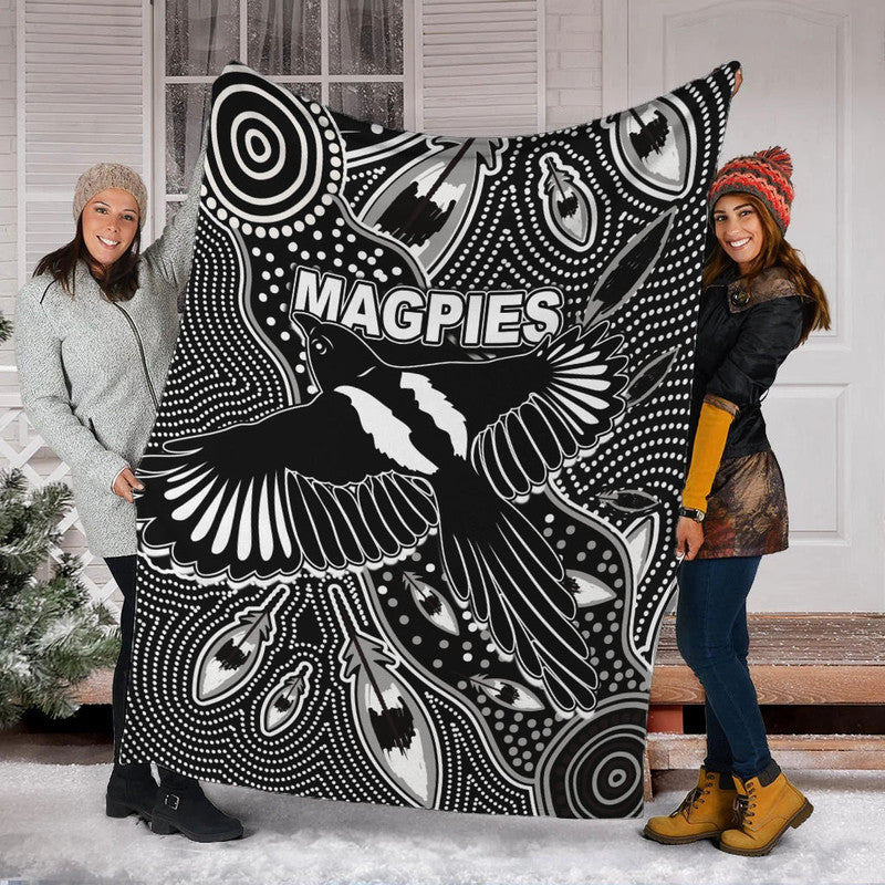 collingwood-magpies-premium-blanket-aboriginal-art