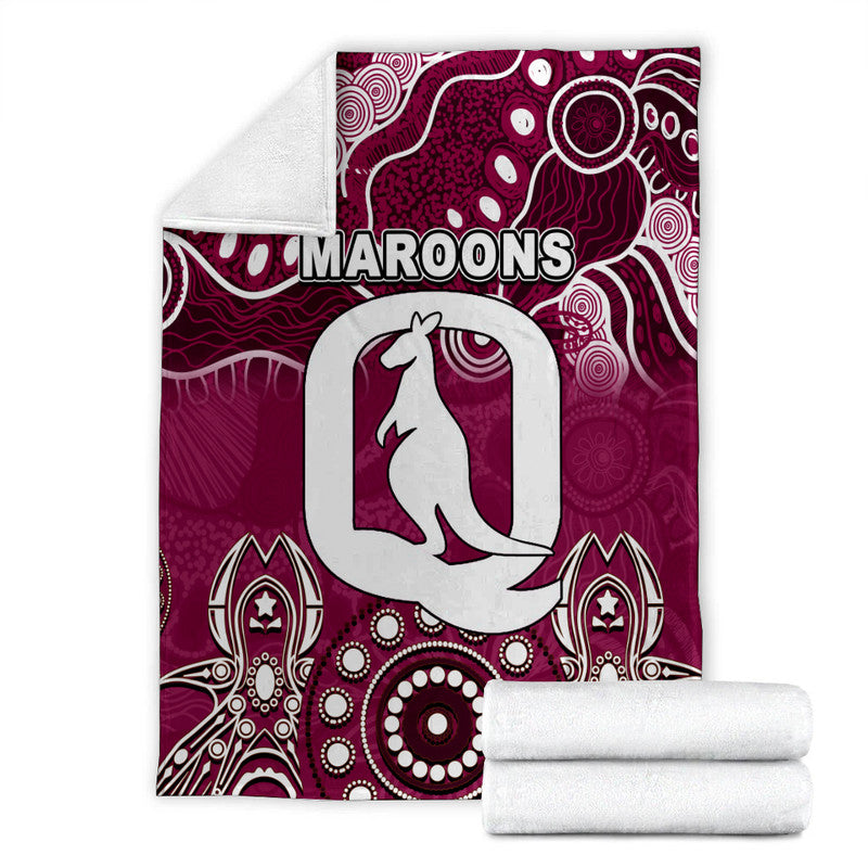 Queensland Maroons Premium Blanket Aboriginal  LT6