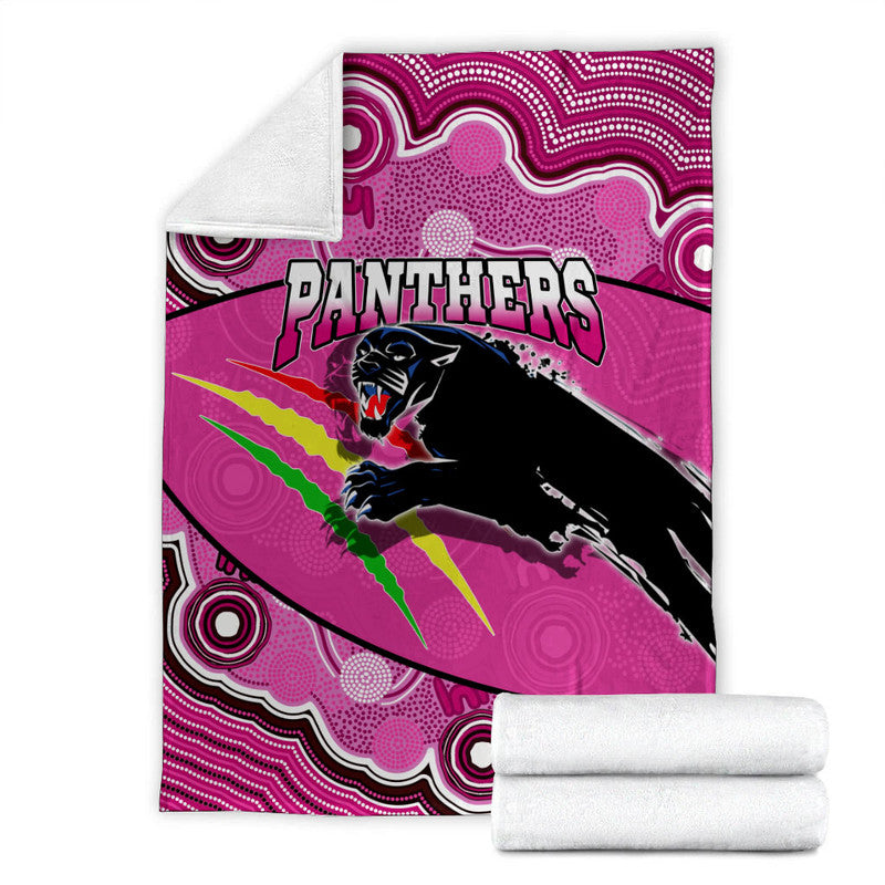 panthers-rugby-premium-blanket-aboriginal-basic-style-pink
