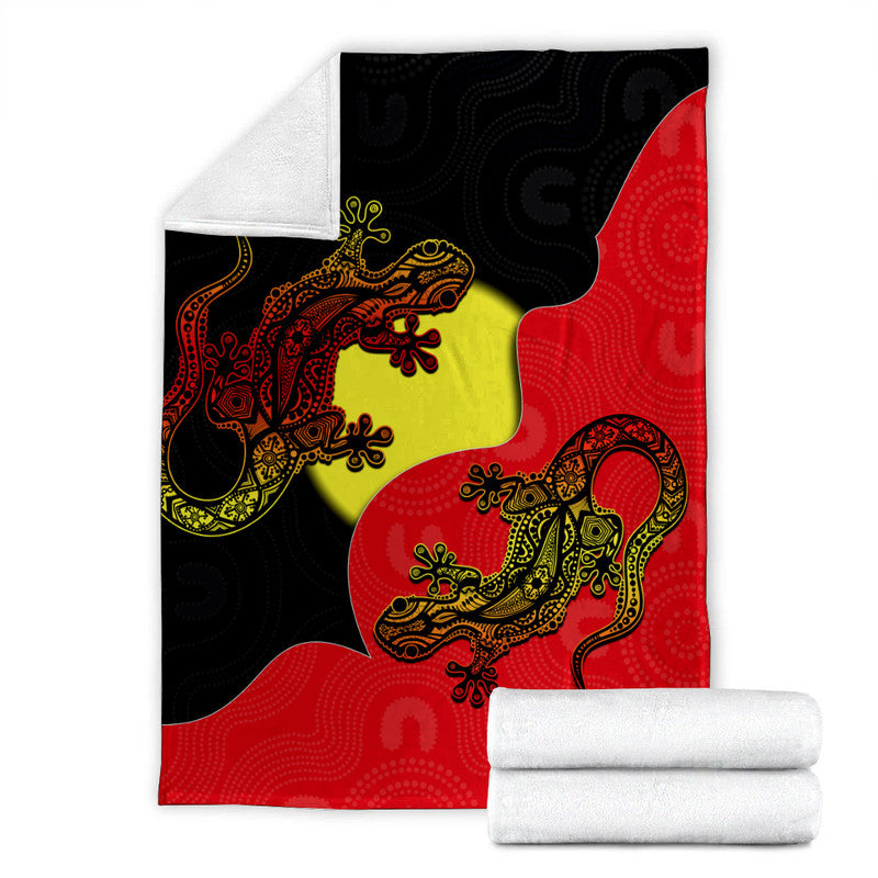 aboriginal-flag-mix-lizard-premium-blanket