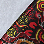 aboriginal-lizard-premium-blanket-red-color