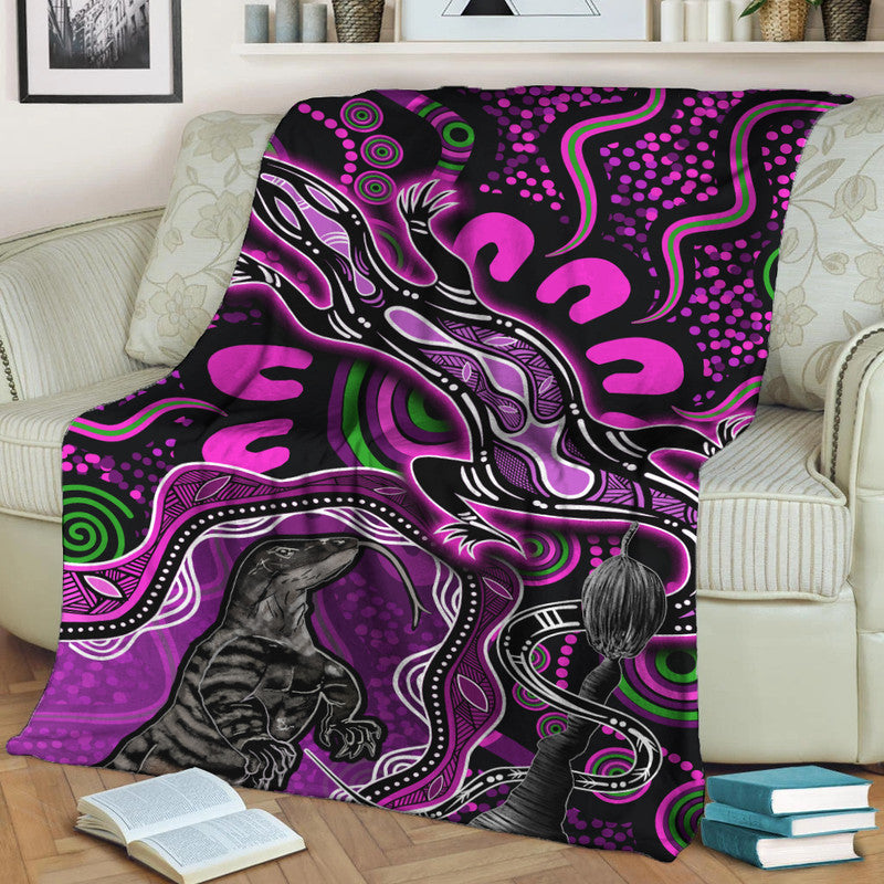 aboriginal-lizard-premium-blanket-pink-color