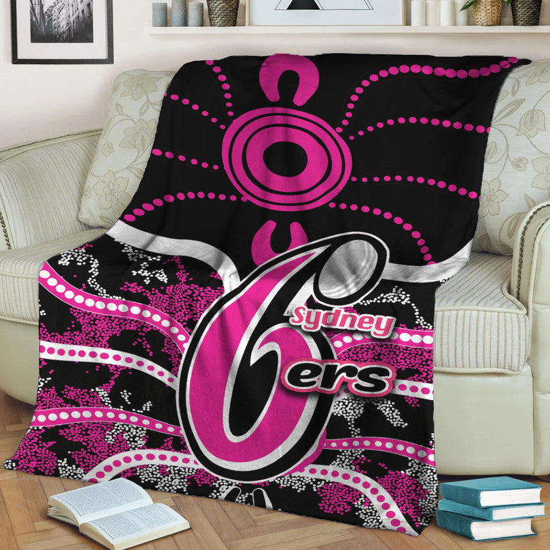 sydney-sixers-premium-blanket-cricket-dot-aboriginal