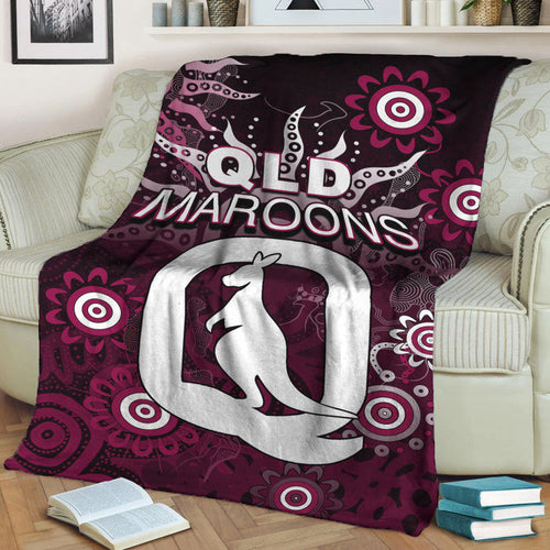 QLD Maroons Premium Blanket Aboriginal  LT6