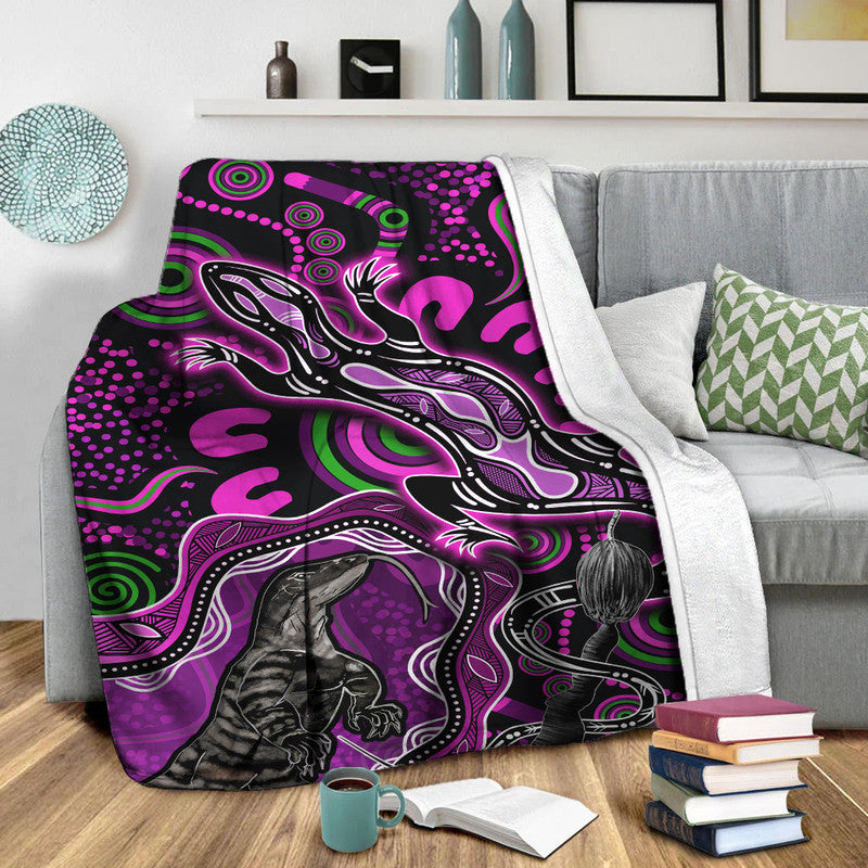 aboriginal-lizard-premium-blanket-pink-color