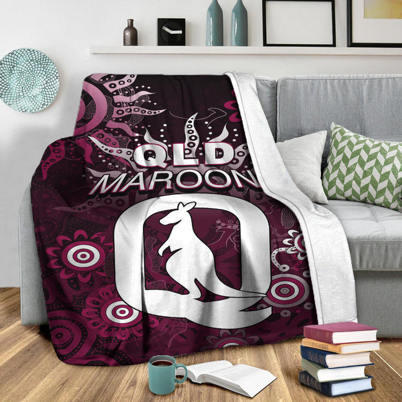 QLD Maroons Premium Blanket Aboriginal  LT6