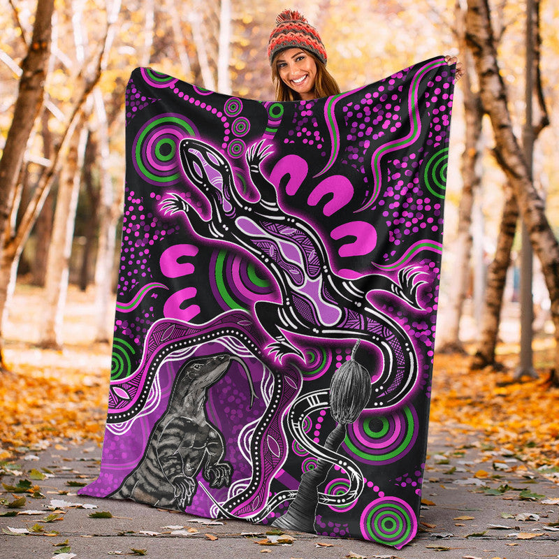 aboriginal-lizard-premium-blanket-pink-color