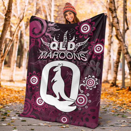 QLD Maroons Premium Blanket Aboriginal  LT6