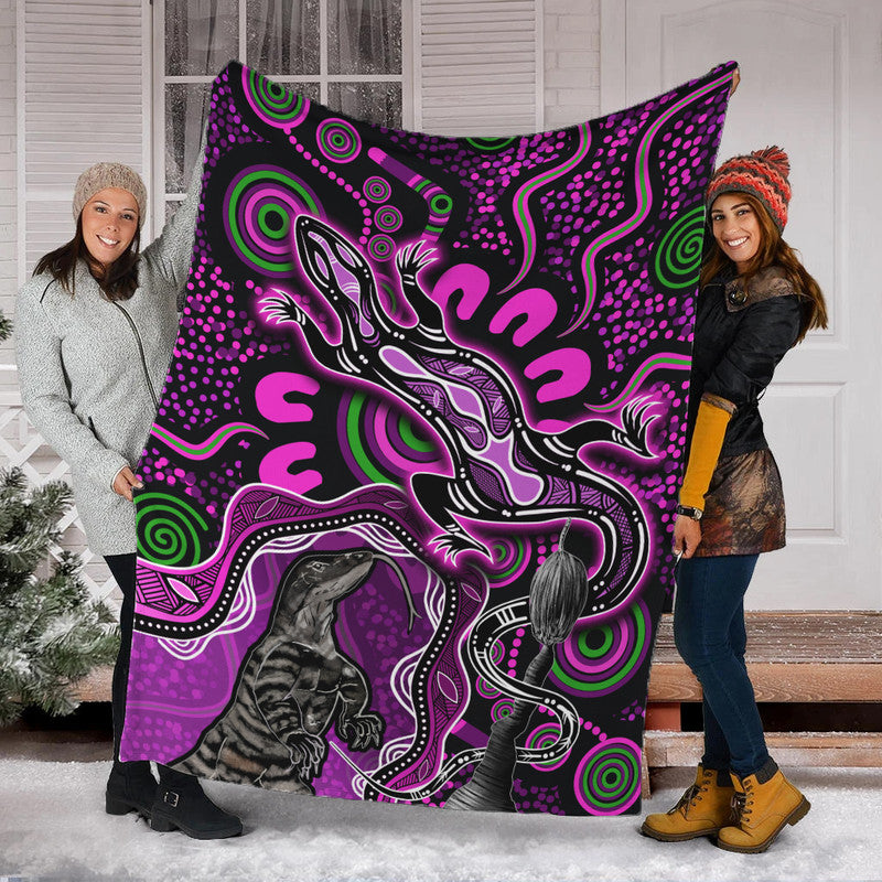 aboriginal-lizard-premium-blanket-pink-color