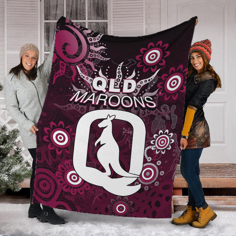 QLD Maroons Premium Blanket Aboriginal  LT6