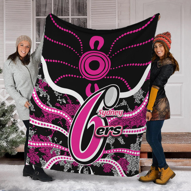 sydney-sixers-premium-blanket-cricket-dot-aboriginal