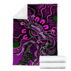 aboriginal-lizard-premium-blanket-pink-color