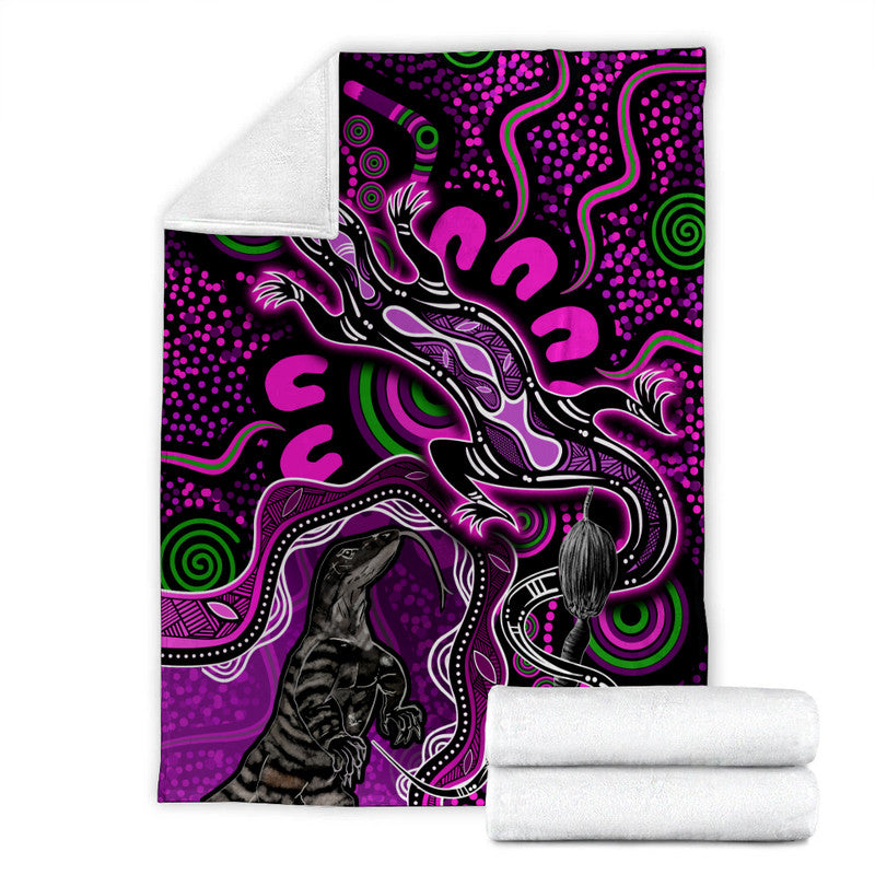 aboriginal-lizard-premium-blanket-pink-color