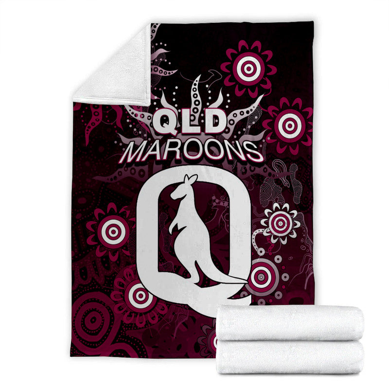QLD Maroons Premium Blanket Aboriginal  LT6