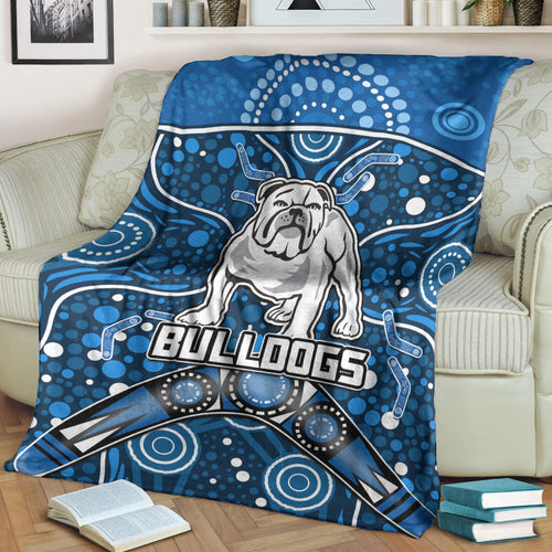 bulldogs-rugby-premium-blanket-boomerang-indigenous-dots