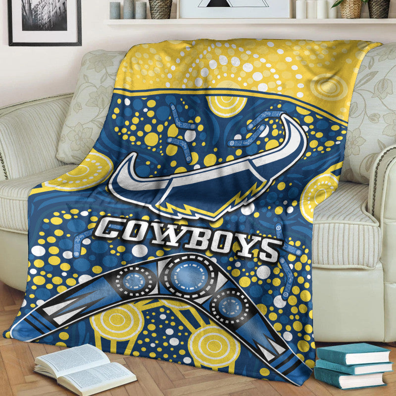 cowboys-rugby-premium-blanket-boomerang-indigenous-dots