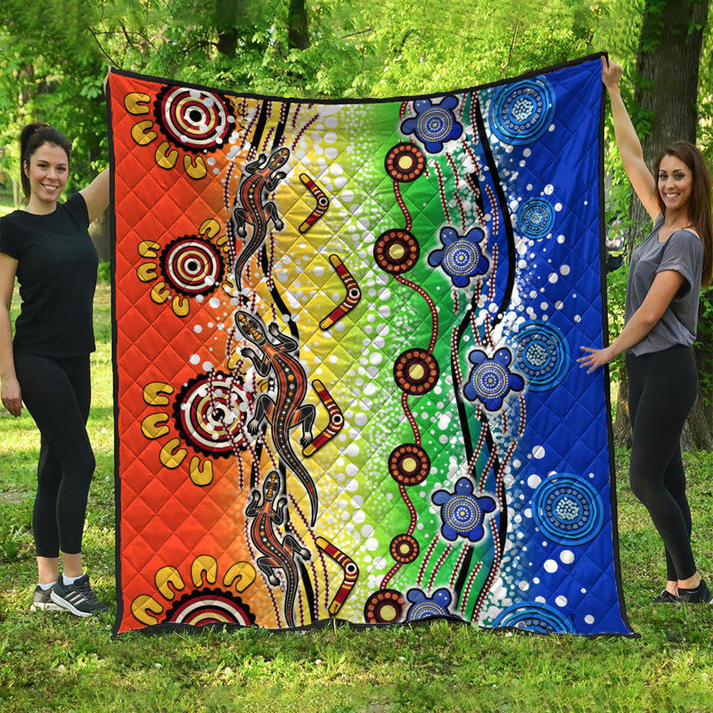 naidoc-aboriginal-lizard-and-turtle-premium-quilt