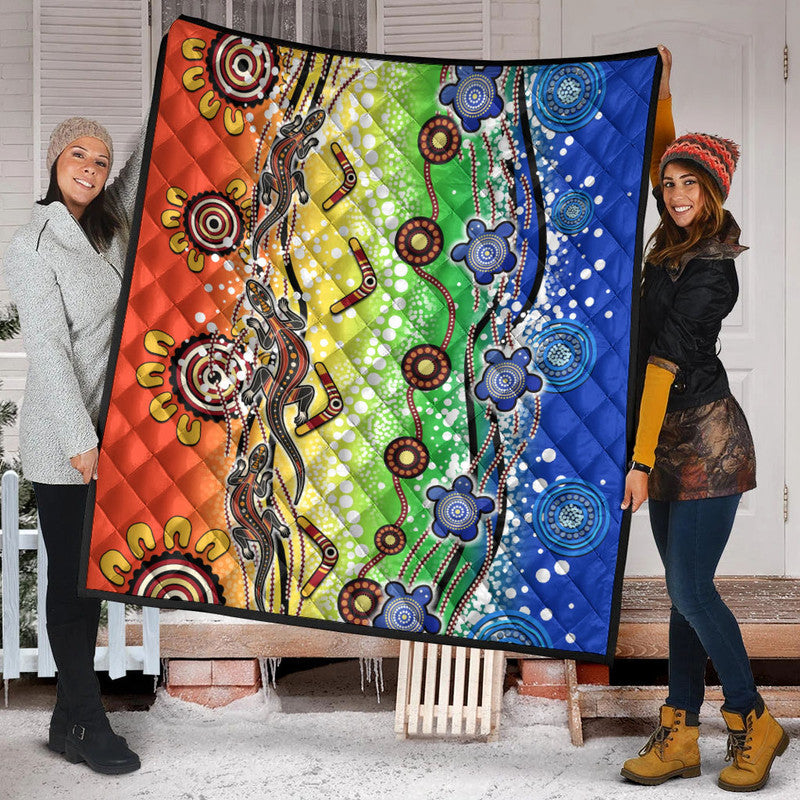 naidoc-aboriginal-lizard-and-turtle-premium-quilt