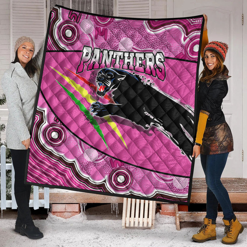 panthers-rugby-premium-quilt-aboriginal-basic-style-pink