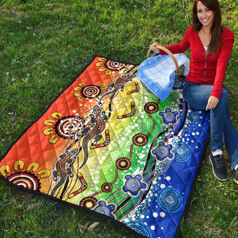 naidoc-aboriginal-lizard-and-turtle-premium-quilt
