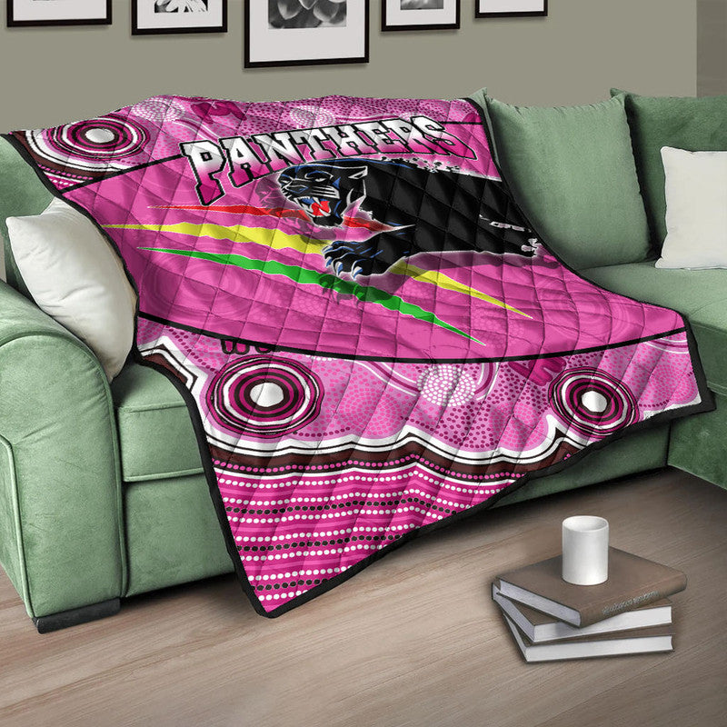 panthers-rugby-premium-quilt-aboriginal-basic-style-pink
