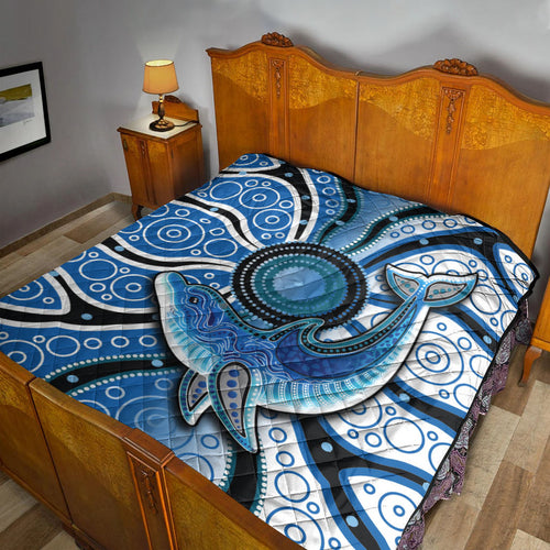 aboriginal-dolphins-premium-quilt-blue-sea