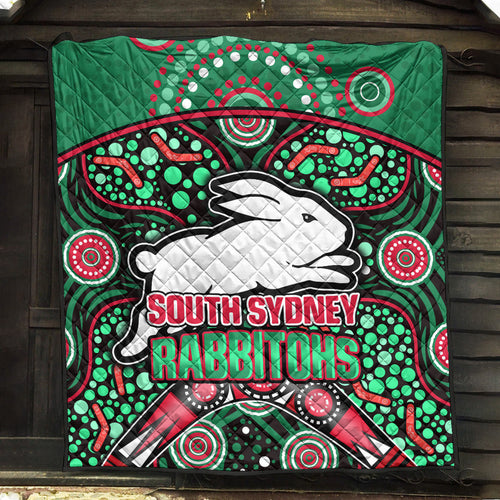 south-sydney-indigenous-rabbitohs-dot-art-style-premium-quilt