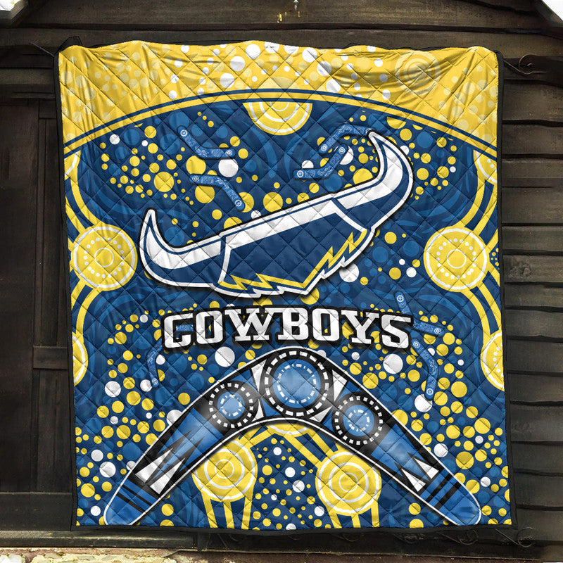 cowboys-rugby-premium-quilt-boomerang-indigenous-dots