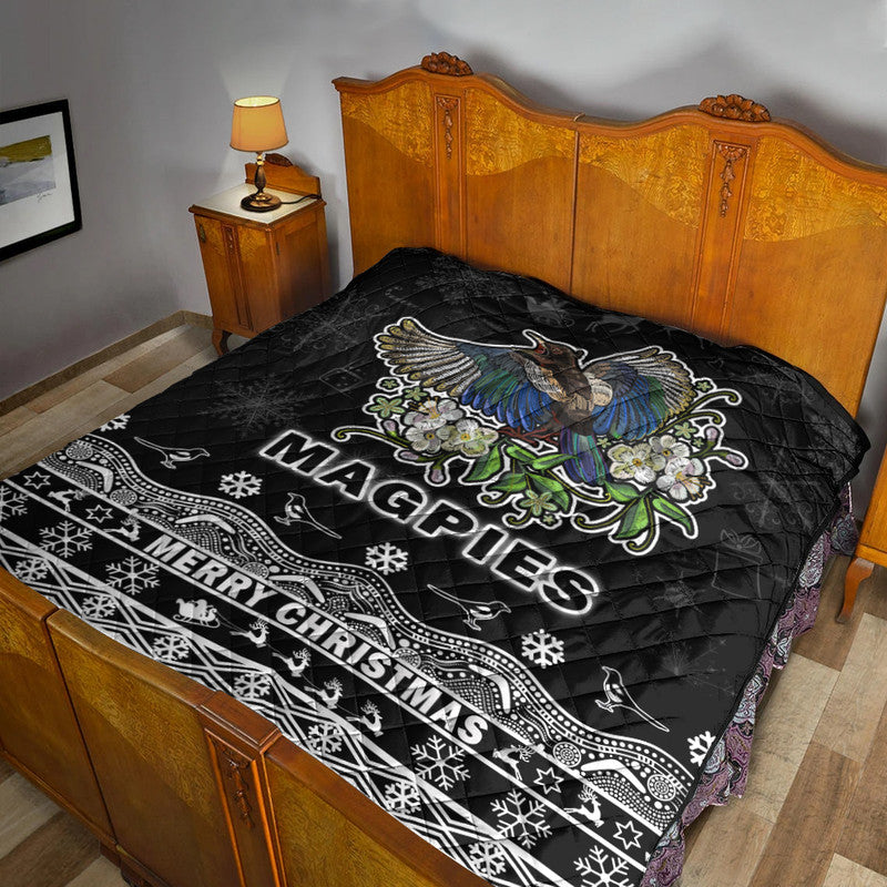 collingwood-pies-unique-winter-season-premium-quilt-magpies-merry-christmas-no1