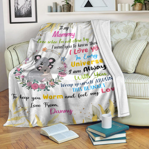 (Custom Personalised) Even When Im Not Close By I Love You Premium Blanket Australia Koala Mom And Baby - Mother's Day Gift, Gift For Mom LT8