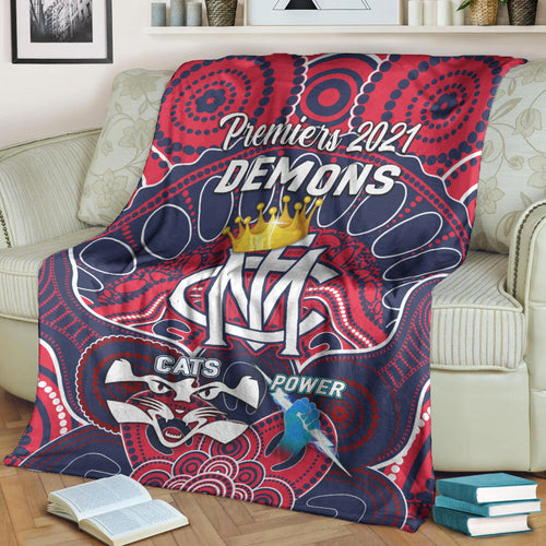 melbourne-demons-indigenous-premium-blanket-football-2021-premiers-the-king